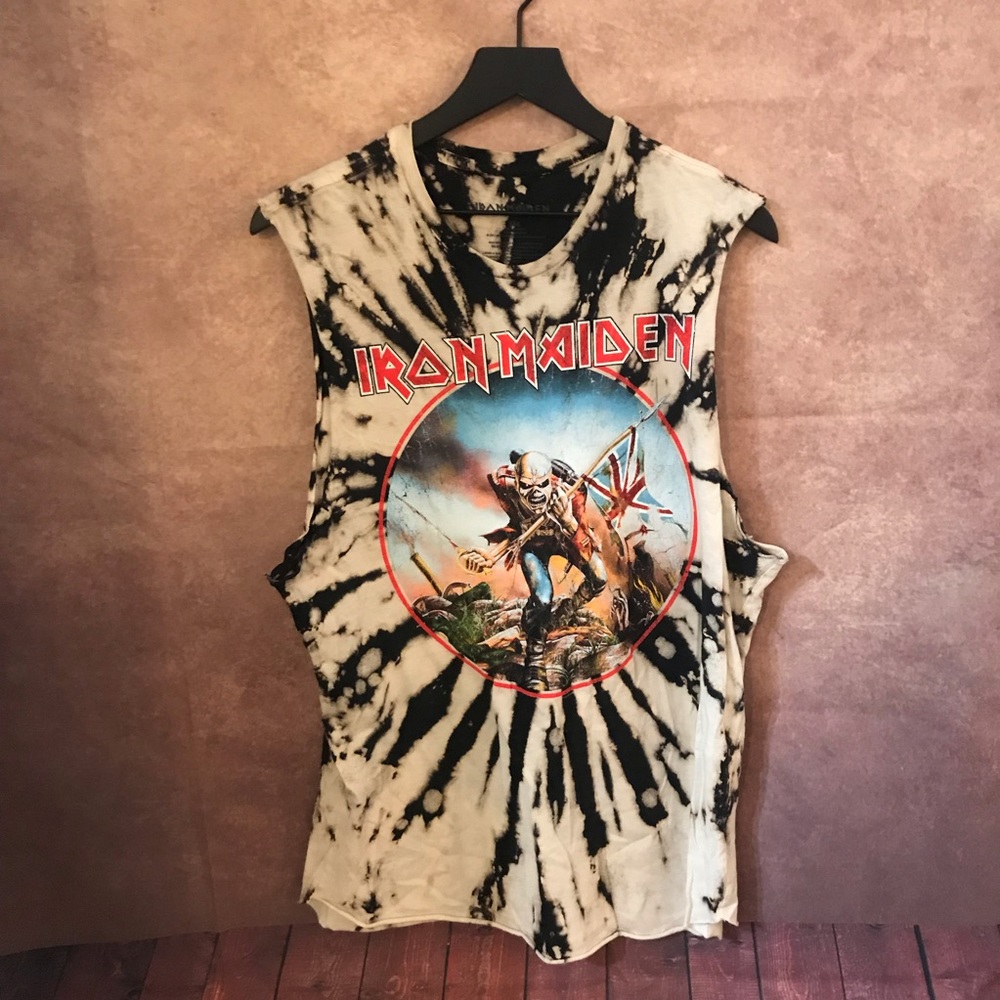Iron Maiden tie dye tank top